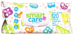 Салфетка влажная 120 шт. "Smart Care" с клапаном (120 салф.шт)