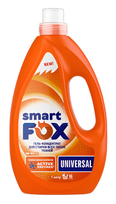 Гель-концентрат для стирки белья 1 л SMART FOX, Universal