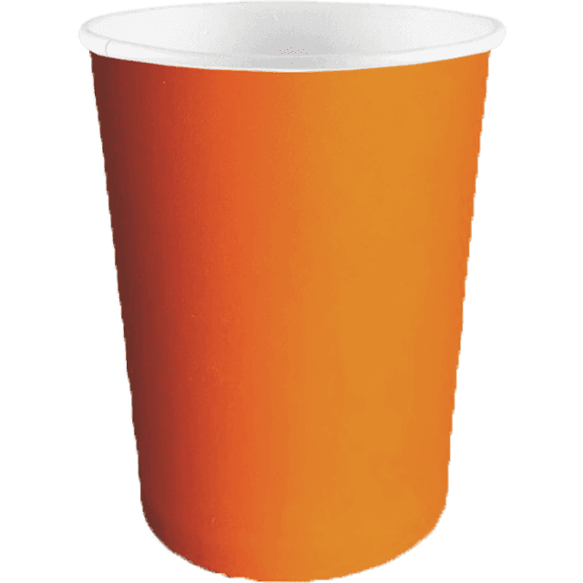 Стакан бумажный 400 мл БЕЗ РИС. "ОРАНЖЕВЫЙ" D-90 мм БЛ