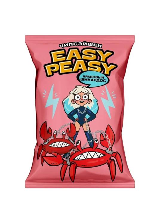 Чипсы "Easy Peasy" 70г ассортимент, Краб