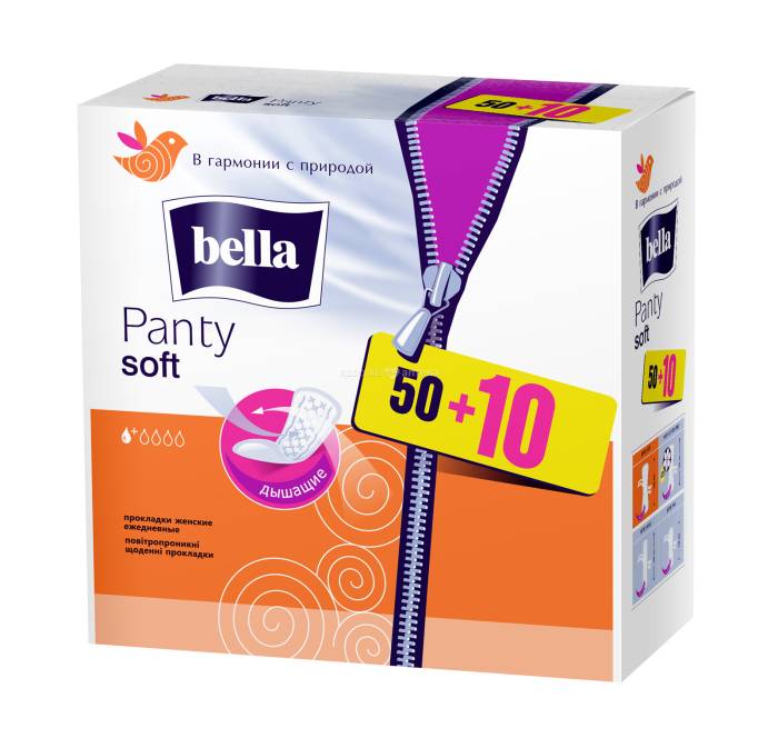 Прокладки "Bella" Panty soft 50+10шт. (60 шт.упак)