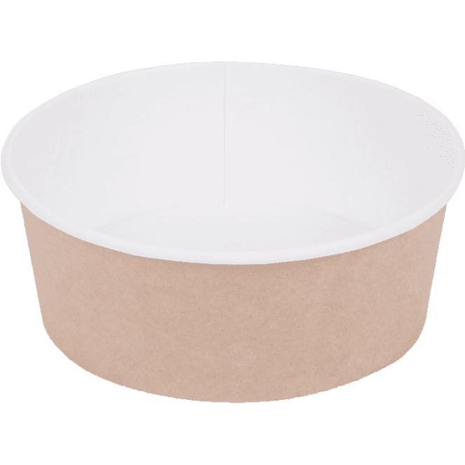 Контейнер/салатник/супница бумажный круглый 1000 мл OSQ Round Bowl D-150 мм, без крышки