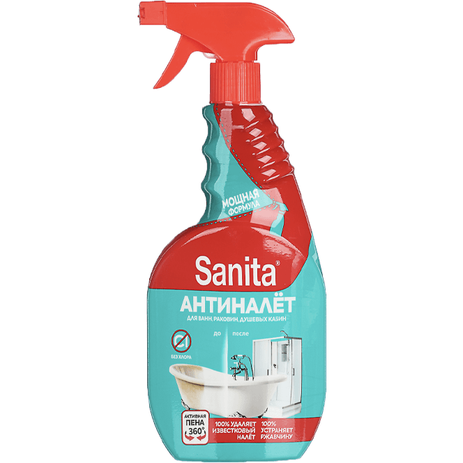 Чистящее средство 500 мл Sanita, Антиналет и антиржавчина, Спрей
