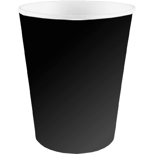 Стакан бумажный 350 мл БЕЗ РИС. "ЧЕРНЫЙ" D-90 мм БЛ