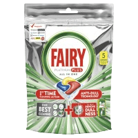 Таблетки для посудомоечных машин "FAIRY" Platinum "Все в 1" Лимон (5 шт.упак)