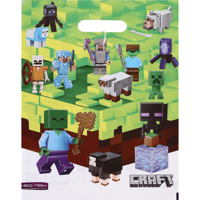 Пакет 30*40 см "Майнкрафт" 60 мкм прорезь