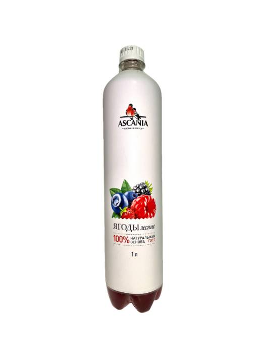 Лимонад 1 л "Ascania" ПЭТ Безалкольный напиток, Лесные ягоды