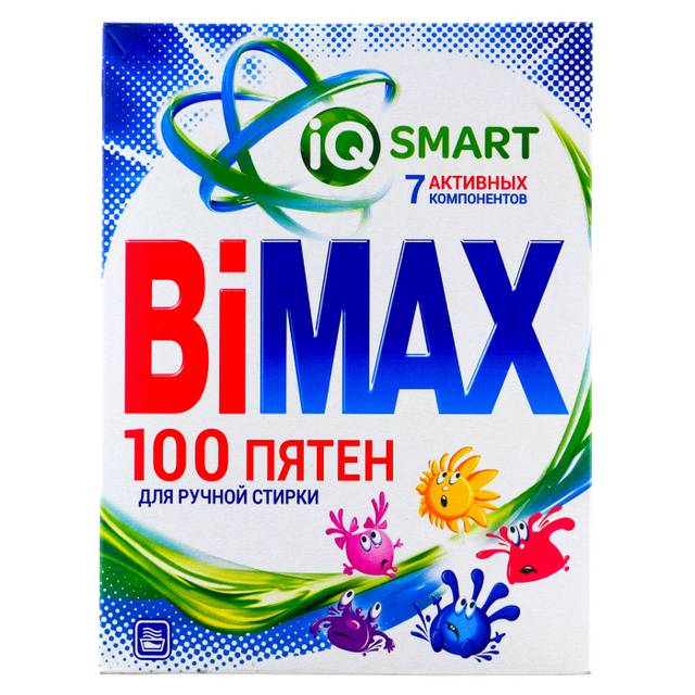 Стиральный порошок 400 г "BiMAX" ручная стирка 100 пятен