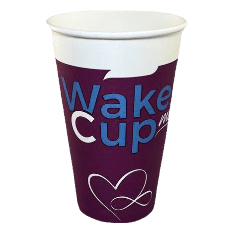 Стакан бумажный 300 мл "Wake Me Cup" Вендинг D-80 мм Ф