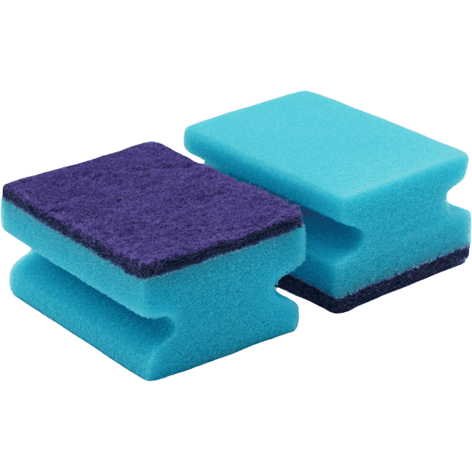 Губка для посуды "Чистюля" 3L Легкая, профильная (3 шт.упак) с защитой маникюра