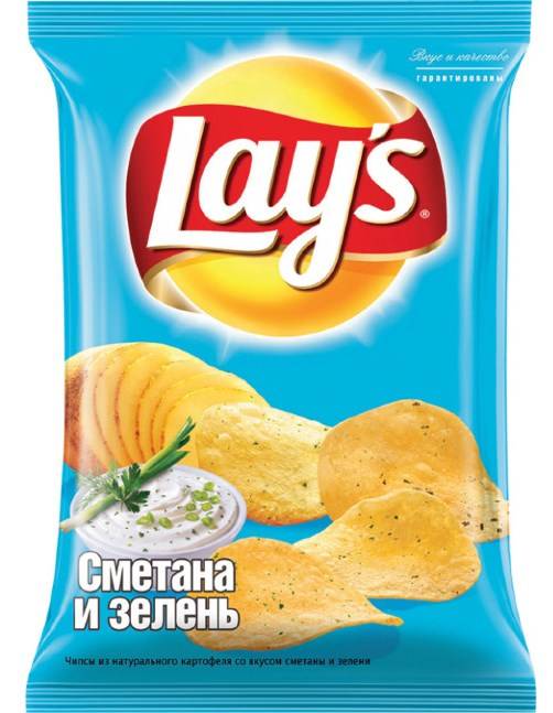 Чипсы "LAYS" 50 г ассортимент, Сметана/Зелень