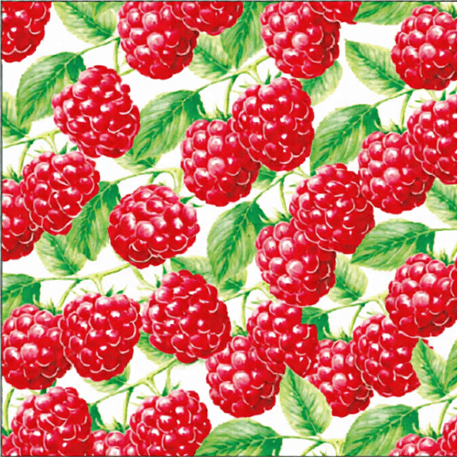 Салфетка бумажная 3-х/трехслойная 33*33 "Pero Prestige" Праздничные, (20 шт.пач), Ягода-малина