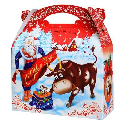 Коробка бумажная для конфет 1,5 кг "КОРРИДА"