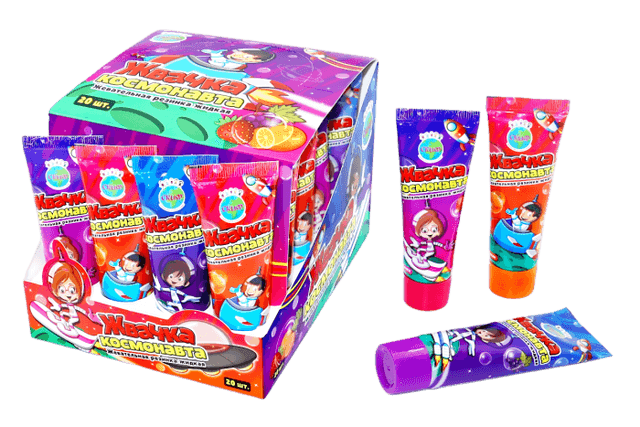 Жевательная резинка жидкая Жвачка космонавта 20г (20 шт.упак)