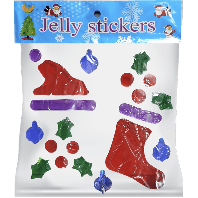 Наклейка/аппликация на окно НГ 19*19 см, средняя, Ассорти