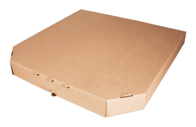 Коробка под пиццу 250*250*40 БУРАЯ, со скошенными углами