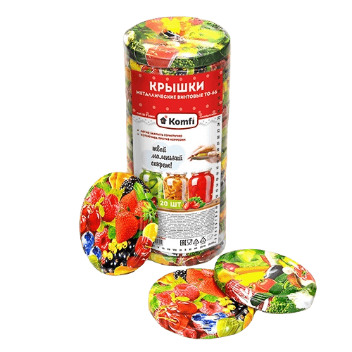 Крышка D-66 мм металлич винтовая "Калейдоскоп" для стеклобанок
