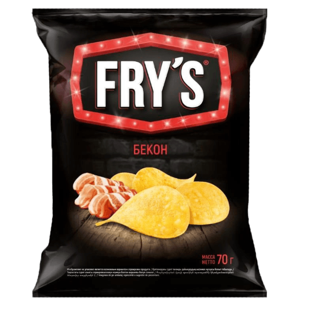 Чипсы "FRYS" 130г ассортимент, Бекон