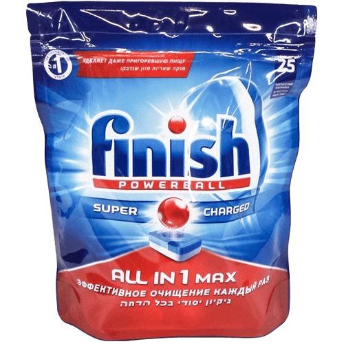 Средство для мытья посуды 13 таб "FINISH" All in1 Max в таблетках для посудом.машинах бесфосфатные