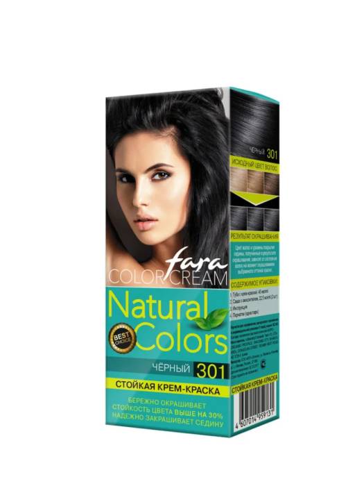 Краска для волос FARA Natural Colors 150г, 301 Черный