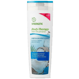 Крем-гель для душа 380 мл SYNERGETIC Body Therapy, Кокосовое молочко