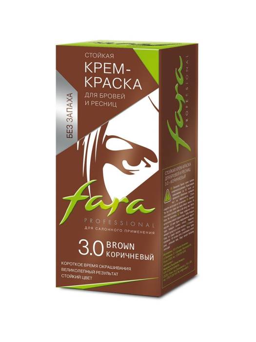 Крем-краска для бровей и ресниц FARA 30мл, Коричневый 3.0