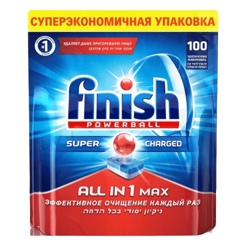 Средства для мытья посуды 65 таб "FINISH" All in 1 Max для посудомоечных машин