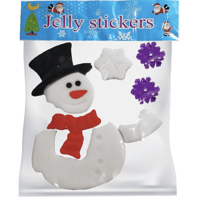 Наклейка/аппликация на окно НГ 19*19 см, средняя, Ассорти