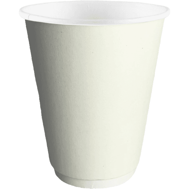 Стакан бумажный 350 мл БЕЗ РИС. БЕЛЫЙ двухслойный D-90 мм В