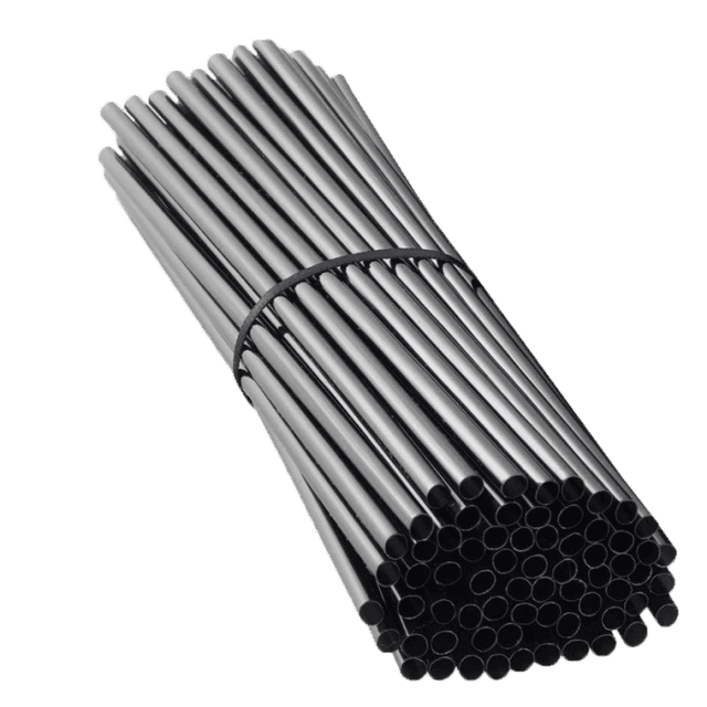 Трубочки пластиковые 240*6 мм ЧЕРНЫЕ, прямые, Complement (135 шт.упак)