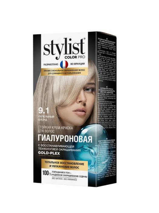 Крем-краска для волос "Stylist" Color Pro, 9.1 Пепелельный блонд