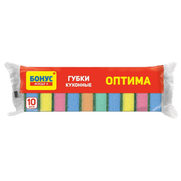 Губка 10 шт. "Бонус оптима" АВ.