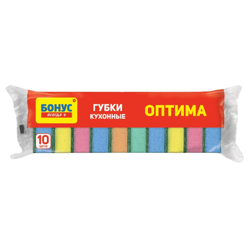 Губка 10 шт. "Бонус оптима" АВ.