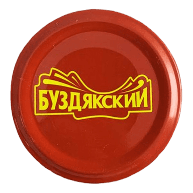 Крышка D-58 мм металлич винтовая Красная с надписью для стеклобанок