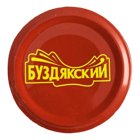Крышка D-58 мм металлич винтовая Красная с надписью для стеклобанок
