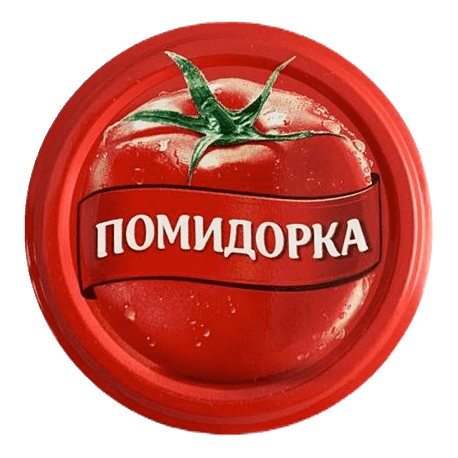 Крышка D-63 мм металлич винтовая "Помидорка" Красная для стеклобанок