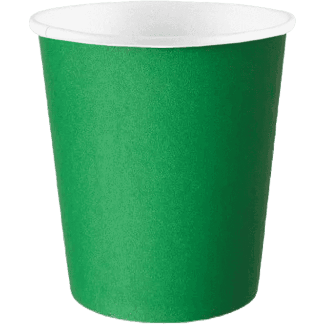 Стакан бумажный 350 мл БЕЗ РИС. ЗЕЛЕНЫЙ D-90 мм
