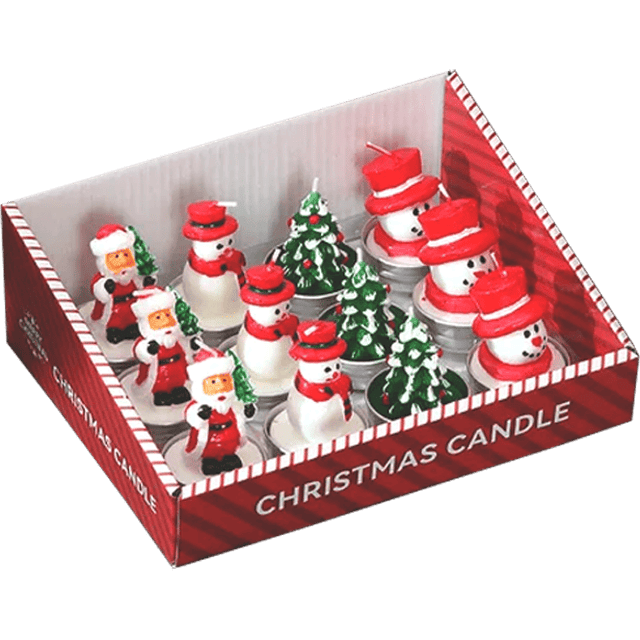 Свечи восковые НГ, фигурка в гильзе