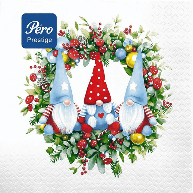 Салфетка бумажная НГ 3-х/трехслойная 33*33 "Pero Prestige" (20 лист.пач), Хранители рождества