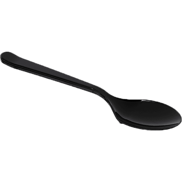 Ложка одноразовая пластиковая 180 мм столовая ЧЕРНАЯ Премиум