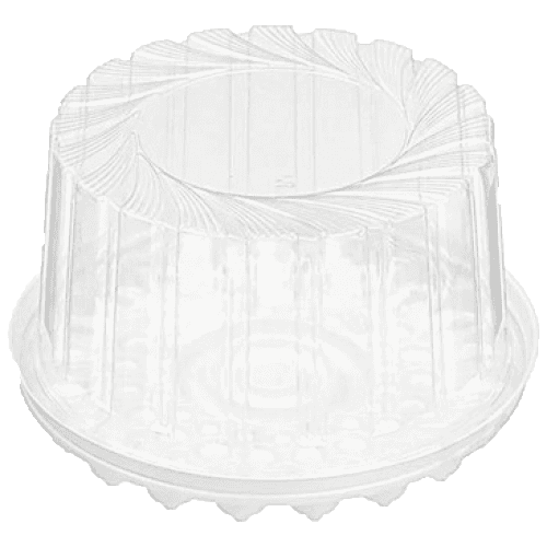 Контейнер-тортница пластиковая ПРТ-1410, ПЭТ, 165*102 мм, белое дно + крышка ПРОТ