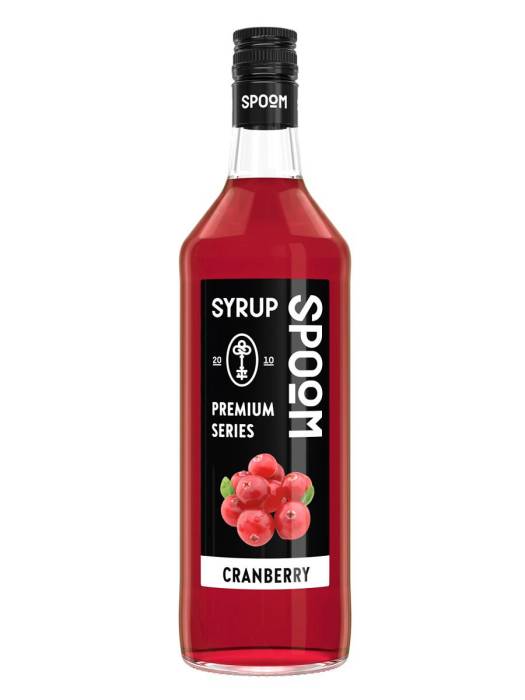 Сироп "Spoom" бутылка 1 литр, Клюква / CRANBERRY