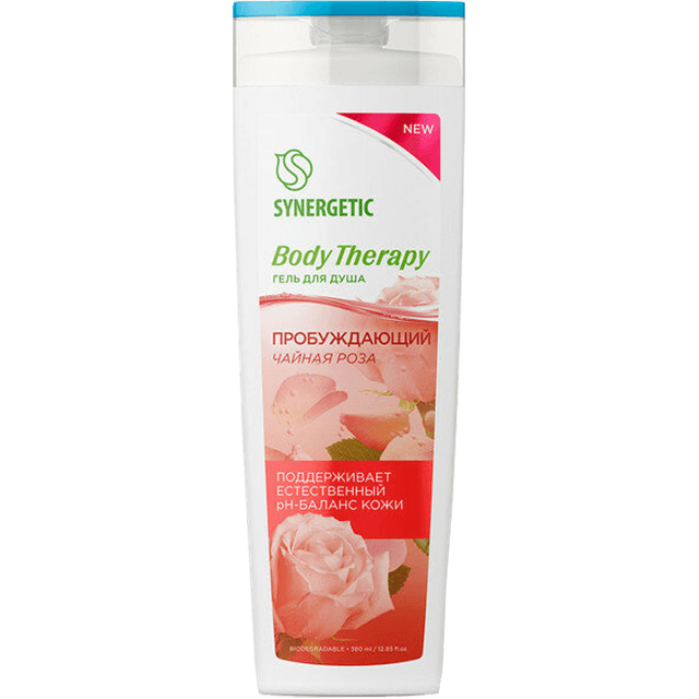 Гель для душа 380 мл SYNERGETIC Body Therapy, Чайная роза