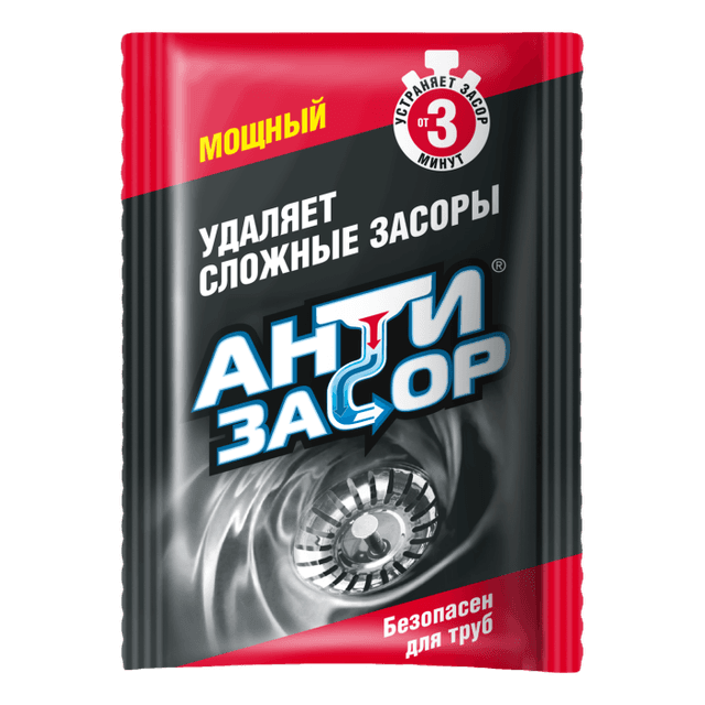 Антизасор 70 г Мощный, гранулированное средство для удаления засора в трубах