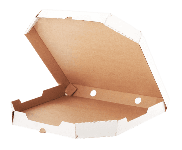 Коробка под пиццу 250*250*40 БЕЛАЯ, со скошенными углами