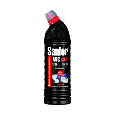 Чистящее средство 750 мл "Sanfor" ГЕЛЬ OXI Special Black