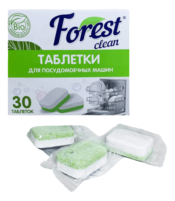 Таблетки для посудомоечных машин "FOREST Clean" (30 шт.упак)