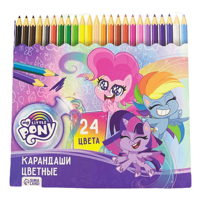 Карандаши цветные, 24 цвета "My Little Pony"