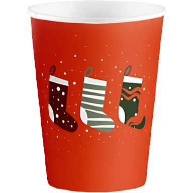 Стакан бумажный НГ 250 мл "Новогодний Микс" D-80 мм интро