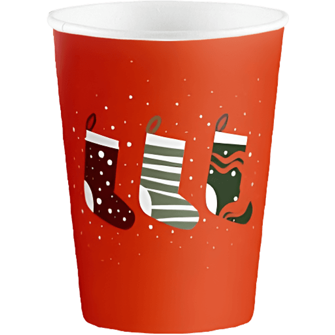 Стакан бумажный НГ 250 мл "Новогодний Микс" D-80 мм интро